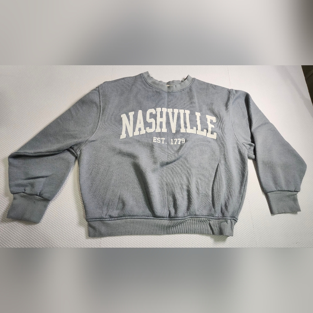 Altar'd State Gray Nashville Crewneck Sweatshirt